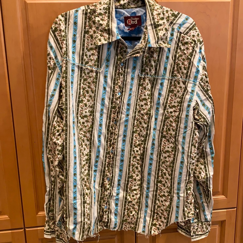 XL Vintage Red button down shirt